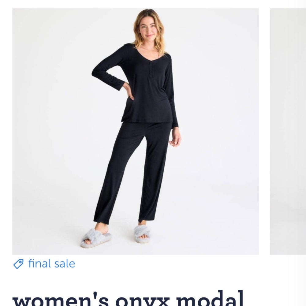 NWOT. Magnetic Me Size Small Womens Black Modal Pajama Set Never Worn